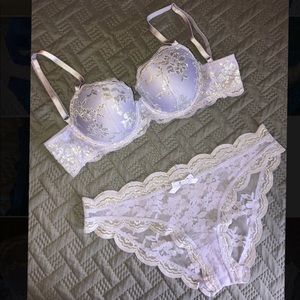 Victoria’s Secret Matching Lace Bra and Panty Set